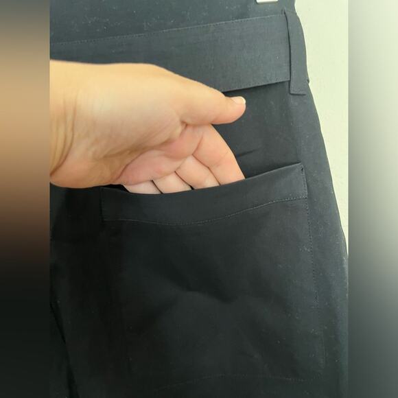 NWT Anthropologie Tiny Dojo Black High Waisted Minimalist Button Front Pants 14 - Picture 11 of 16